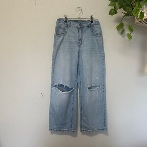 art class Light Blue Distressed Wide-Leg Jeans